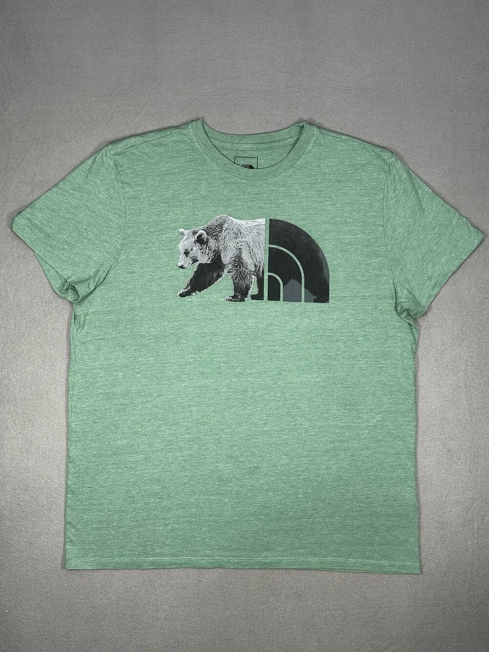 The North Face Bear Logo Graphic T-Shirt Green Heather Men’s XL Tee